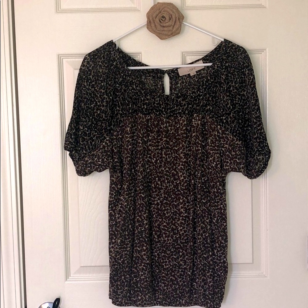 LOFT mixed media top